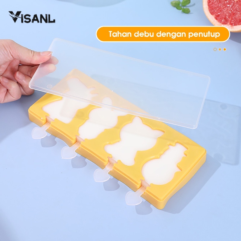 Dapur Cetakan Silikon Es Krim Musim Panas DIY Cetakan Ice Cream Pudding Jelly Bahan Silikon Dengan