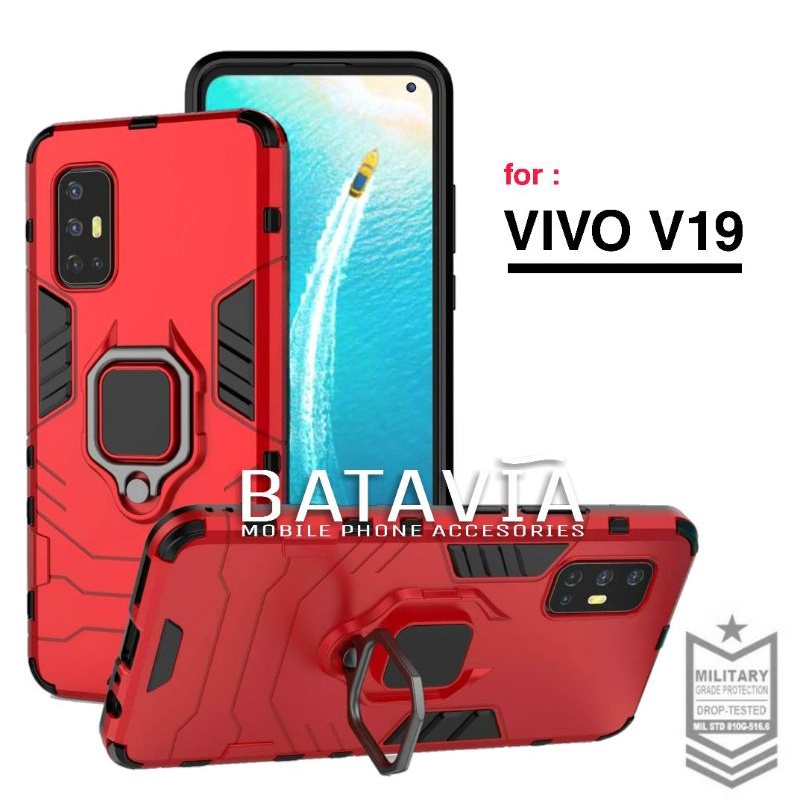 Hard Case Vivo V19 Iron Case Predator Panther Hybrid Magnetic Holder