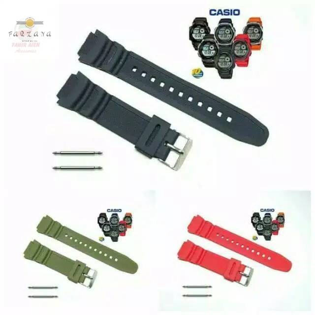 Strap By Farzana Tali jam tangan Casio w-s200 w-s210 rubber Strap Casio ws200 ws210