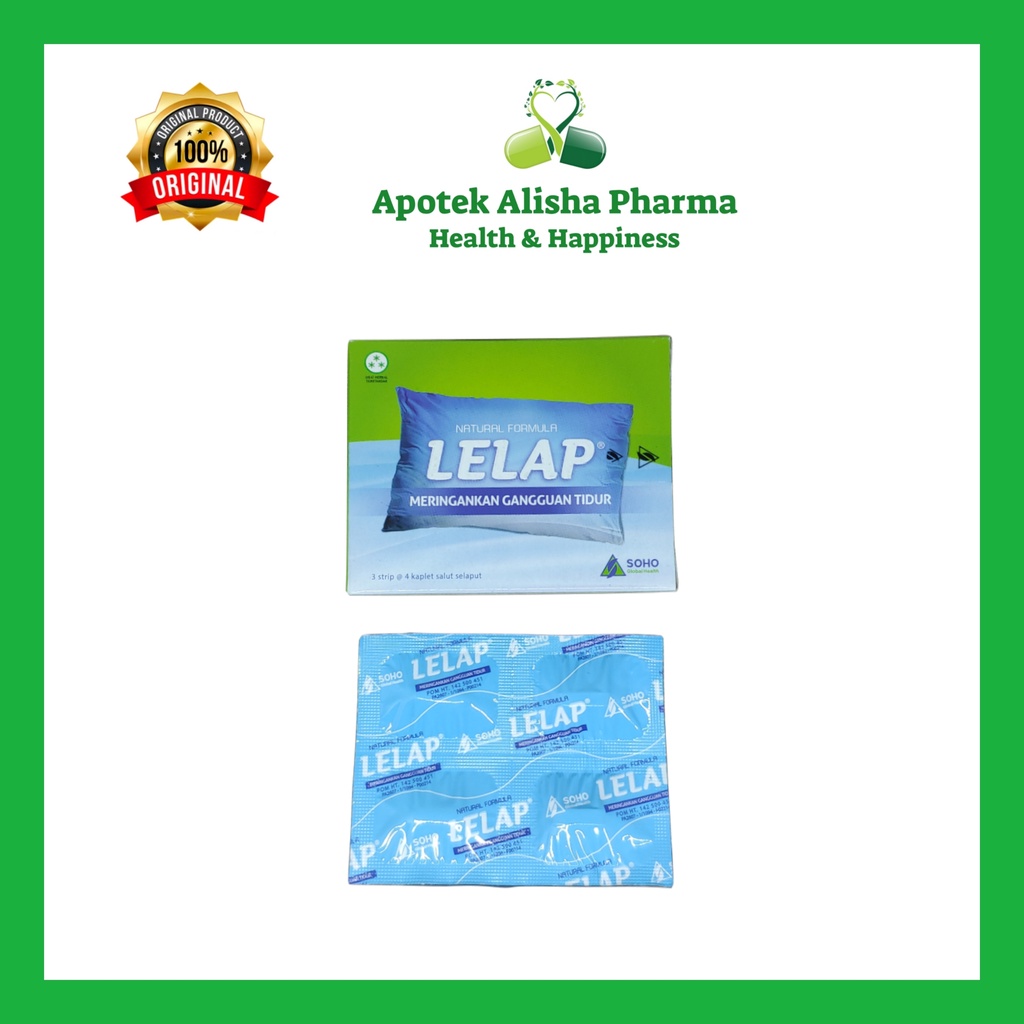 LELAP Strip isi 4 Kapsul-Lelap Kapsul Obat Gangguan Tidur Herbal