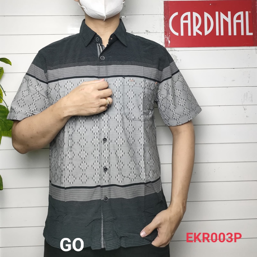 gof CRQ CARDINAL KEMEJA CASUAL Hem Pria Baju Cowok Pakaian Pria Pendek