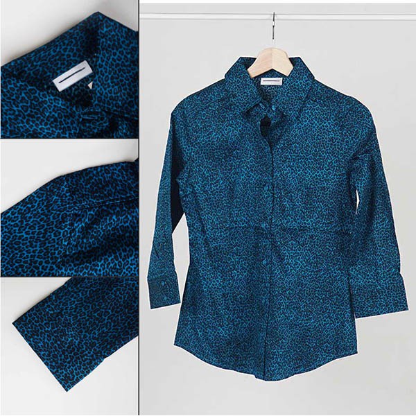 Kemeja Wanita- Leopard Quarter Long Sleeve [CG-NYC 02]-CG-NYC 02 GREEN TUTU