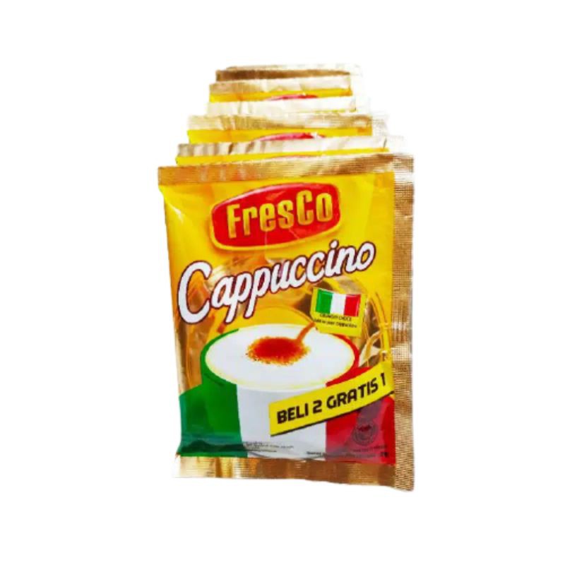 

Grosir. Fresco Cappuccino Renceng (Isi 9sachet @25gr) Kopi Capucino Renteng Bag