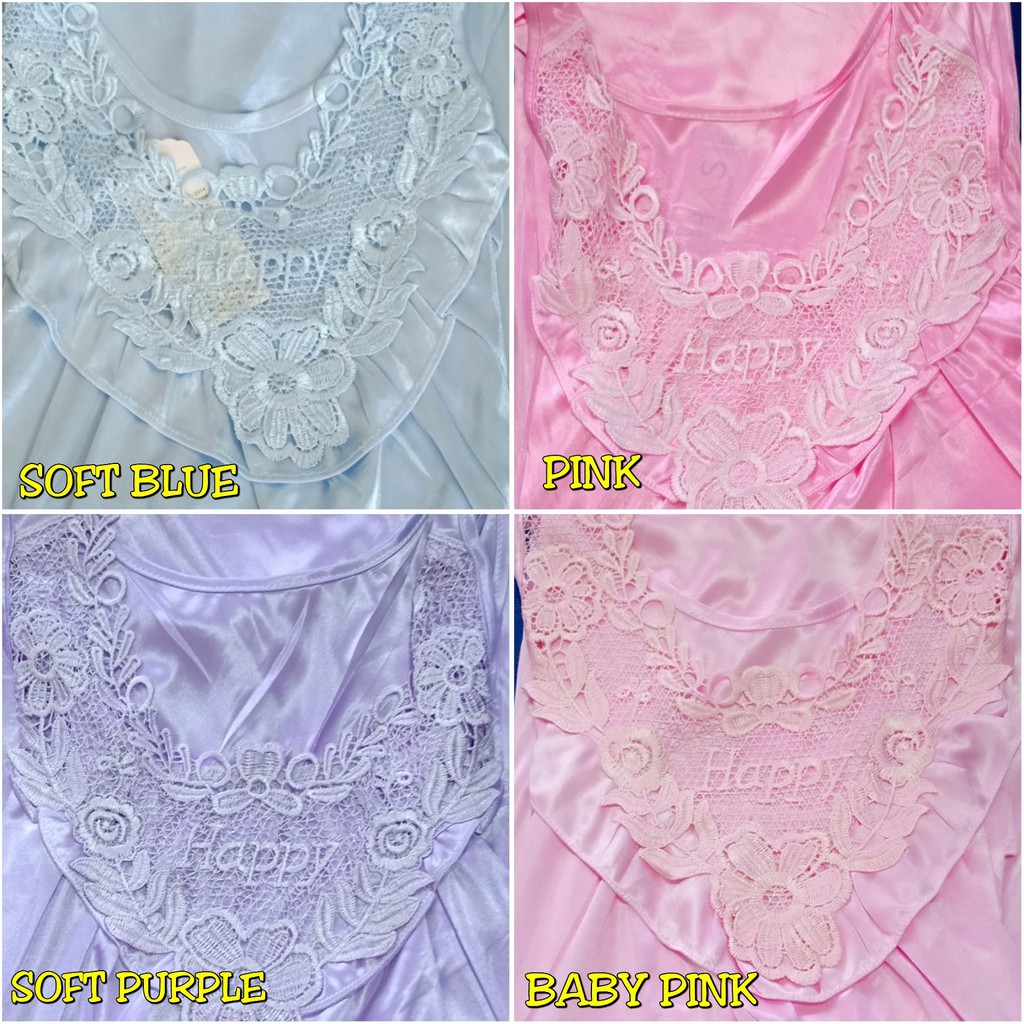 END YEAR SALE !!DASTER SATIN BRUKAT DEWASA / SEXY / SINGLET/ BAHAN SATIN IMPORT/BRUKAT BORDIR HAPPY