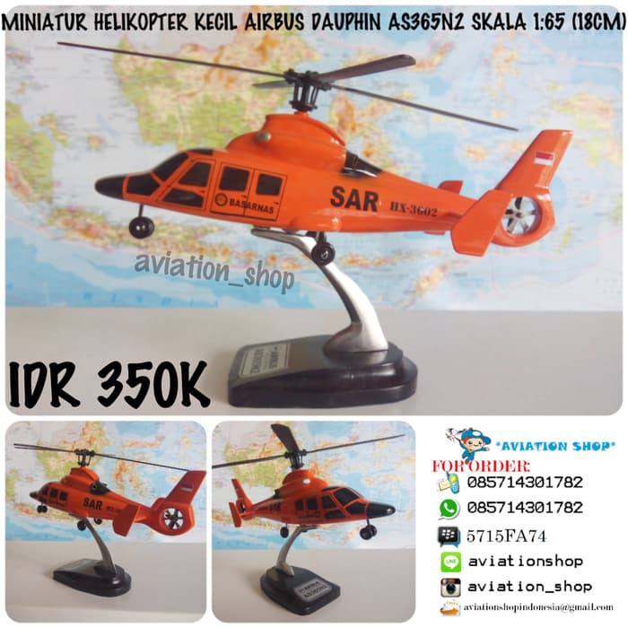 Diecast Kapal Perang - Diecast Mobil Perang - Miniatur Tank Miniatur Helikopter Dauphin As365N2 Sar