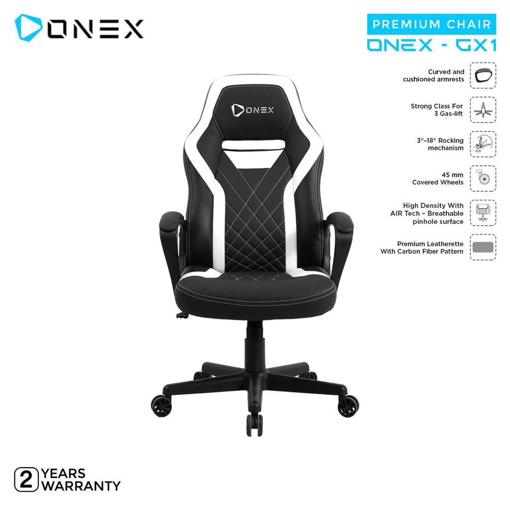 ONEX GX1 Premium Quality Gaming Chair Kursi White ONEX GX1 Premium Quality Gaming Chair Kursi White