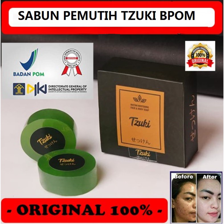 SABUN Wajah Muka TZUKI PEMUTIH KULIT ORIGINAL 100% BPOM PREMIUM Whitening Bukan Dosting QM Klinskin