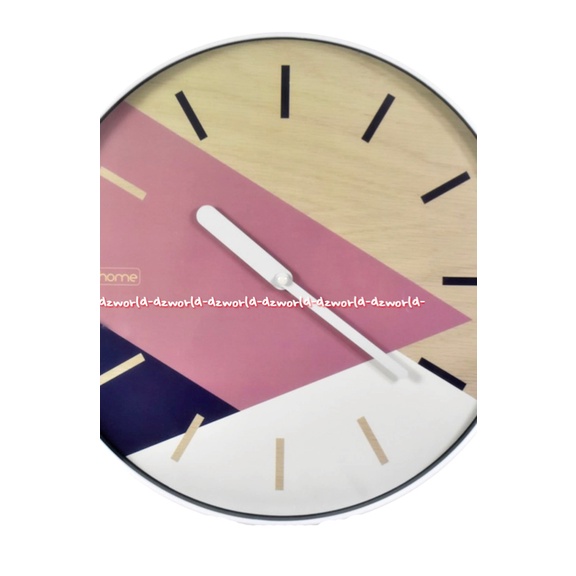 Arthome Wall Clock Triangle Colorfull 35cm Jam Dinding Bulat Pink Art Home Wals Clocks Color Full Pink Gold