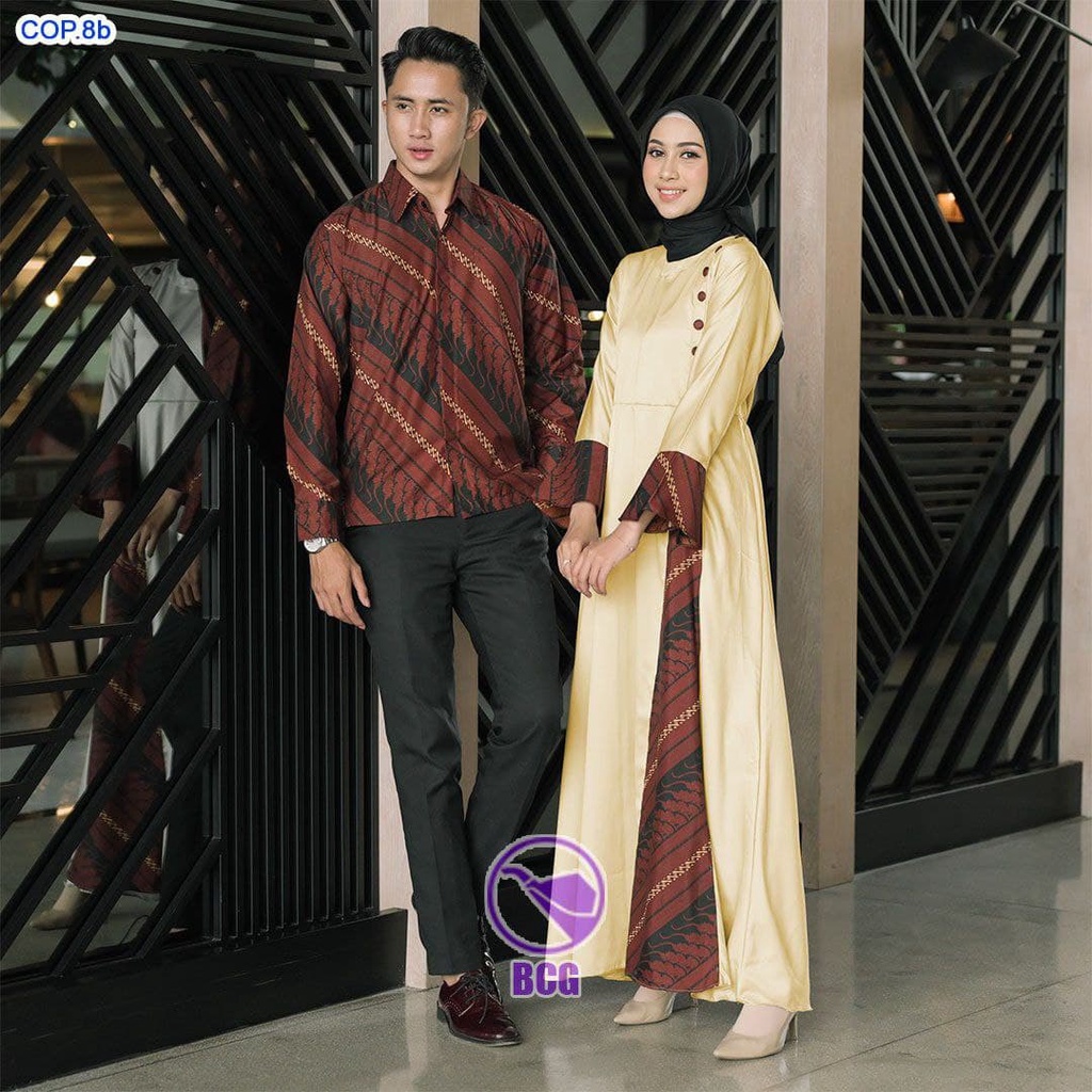 Baju Lamaran Batik Couple Tunangan Sarimbit L, XL, All Size Seri 8 - Ori BCG
