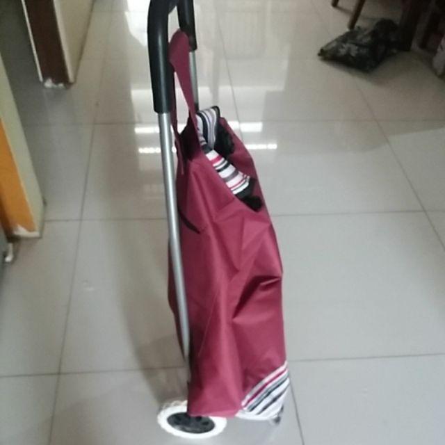 Shopping Trolley Bag Tas Belanja Dengan Roda Ber Motif.troli Belanja Warna. Troli Barang Kuat