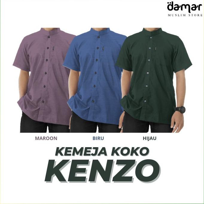 Baju Kemeja Koko Muslim Pria Laki Dewasa Kemko Kenzo Lengan Pendek