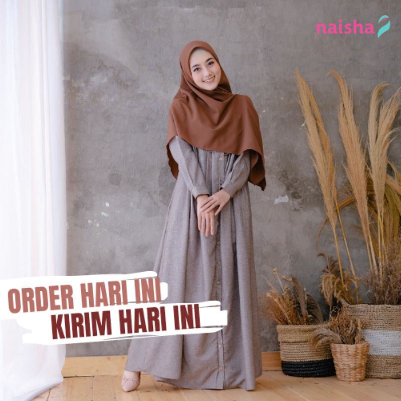 NAISHA GAMIS SYLA DRESS BAHAN KATUN PREMIUM