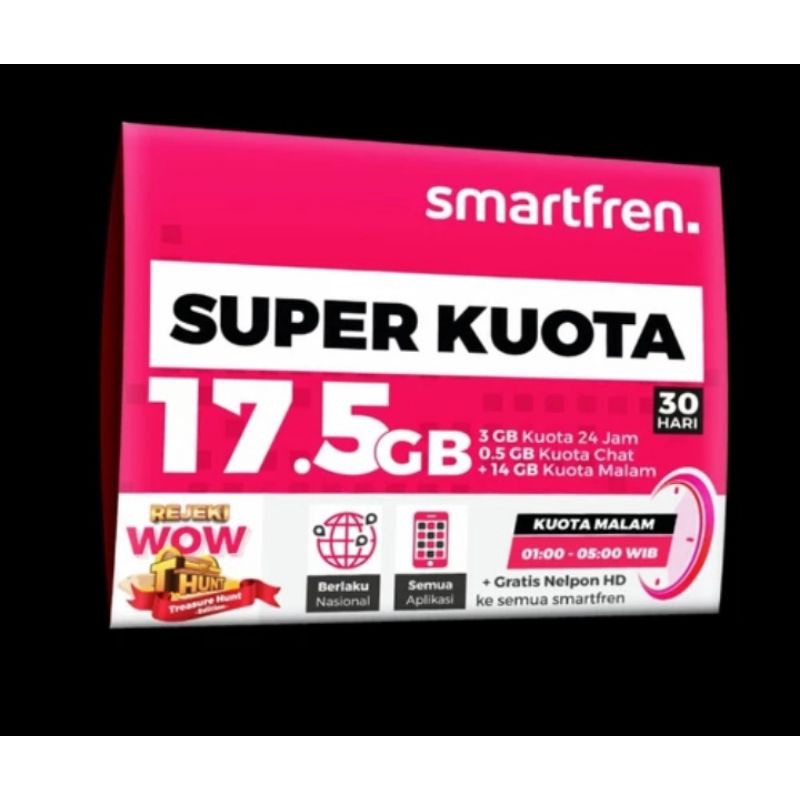 perdana smartfren 17,5gb