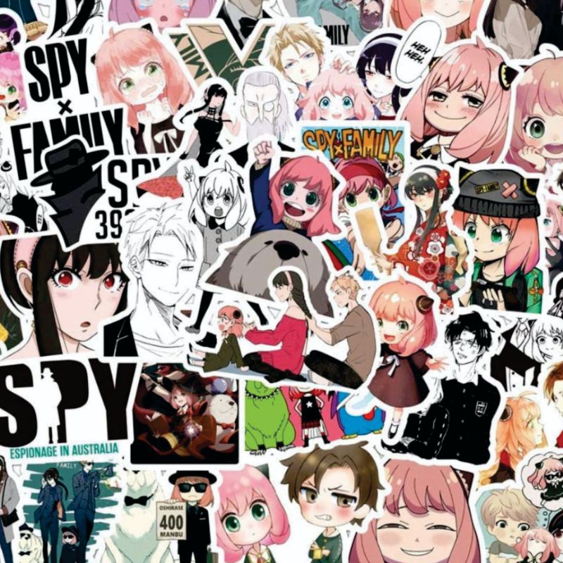 

(40 PCS) Stiker Anime/ Sticker SPY X FAMILY Glossy/ Anya Sticker Pack
