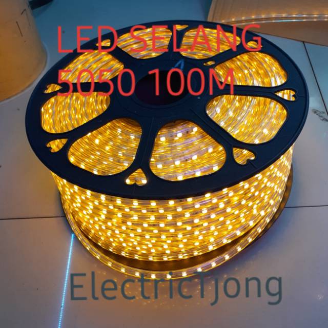 Lampu LED Selang 5050 (Cahaya YELLOW) 100 Meter (60LED/M) / LED strip 5050
