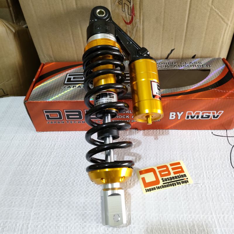 shockbreker Dbs Gazi /G@zi Tabung Gold per hitam ukuran 310 mm Mio Beat Scoopy