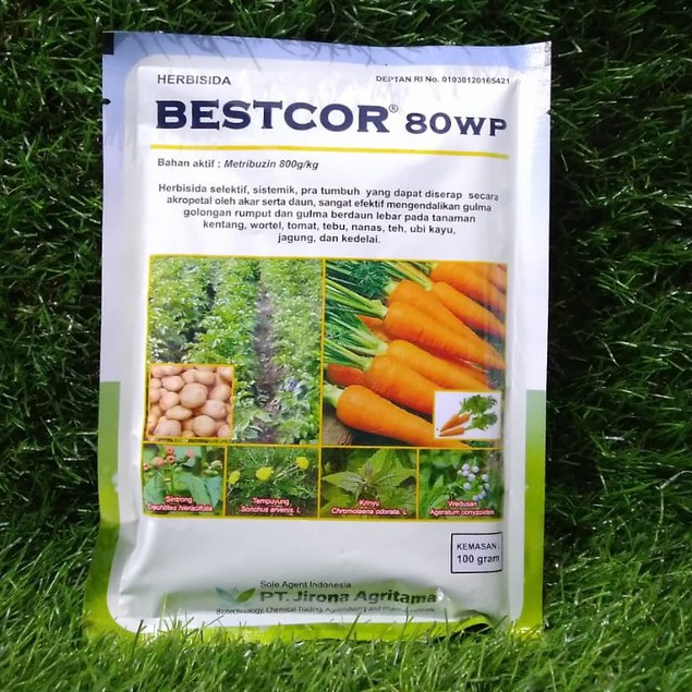 BESTCOR 80 WP isi 100 gram / HERBISIDA SELEKTIF WORTEL KENTANG JAGUNG KEDELAI