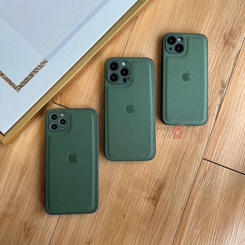 Square Leather Case Alpine Green