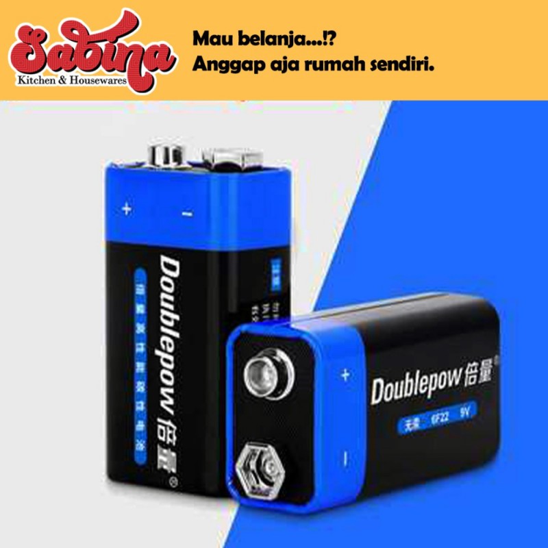 Batu Baterai Kotak Tipe 9V 6F22 Non-Rechargeable