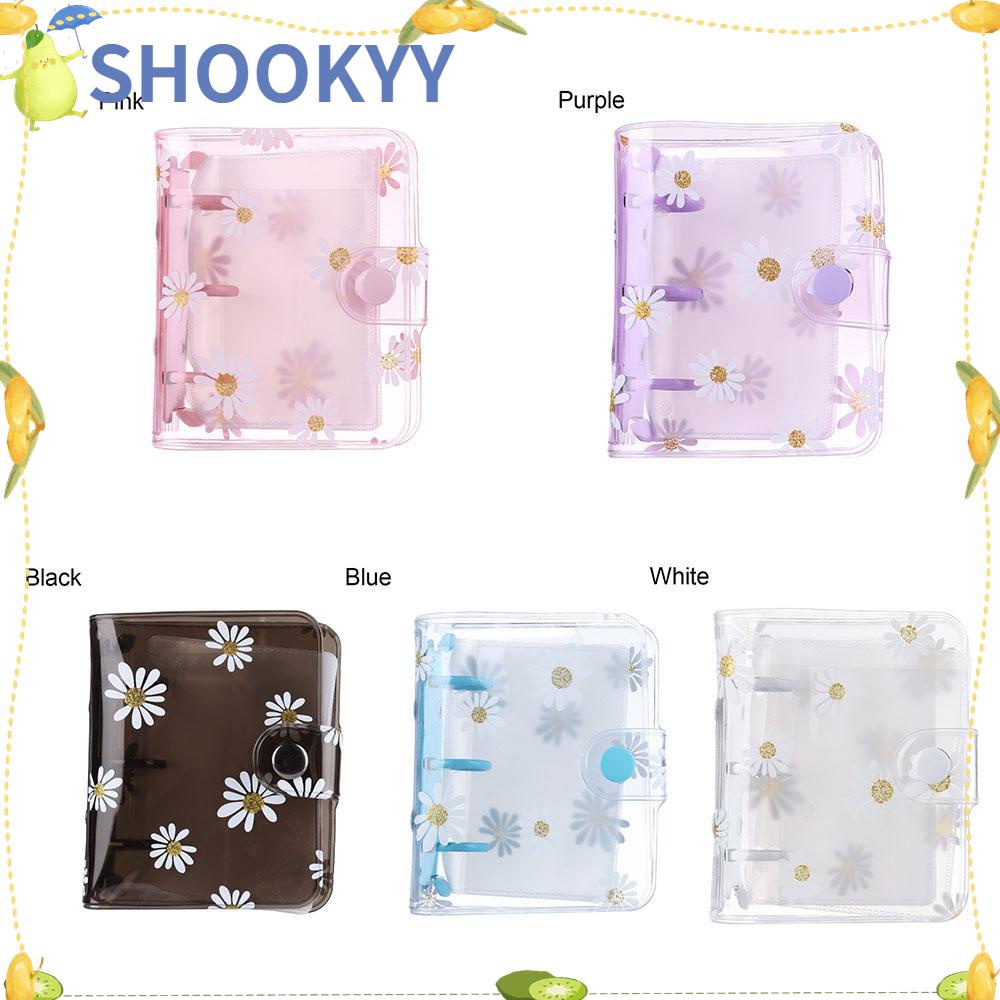 Chookey Cover Buku Catatan / Diary 3 Lubang Motif Bunga Aster