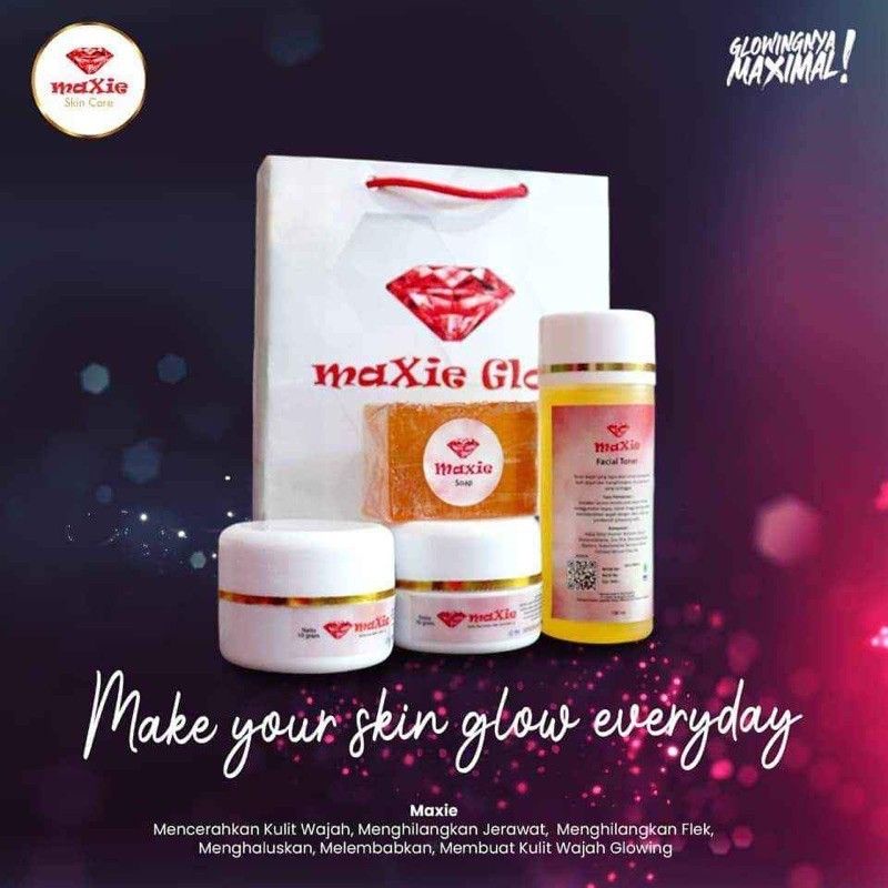 Maxie Glow Skincare Original ( EMBOS TERBARU ) tidak ori uang kembali