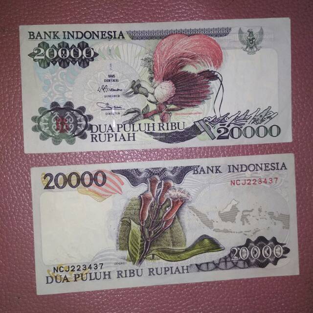 uang kuno 20000 cendrawasih