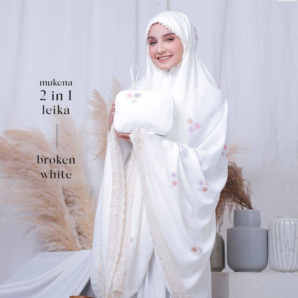 Mukena Rayon Traveling 2in1 Leika