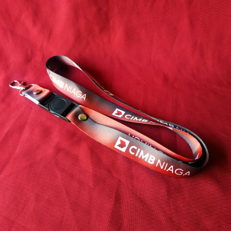 READY ✅ LANYARD IDCARD CIMB NIAGA SATUAN MURAH TALI ID CARD PRINTING