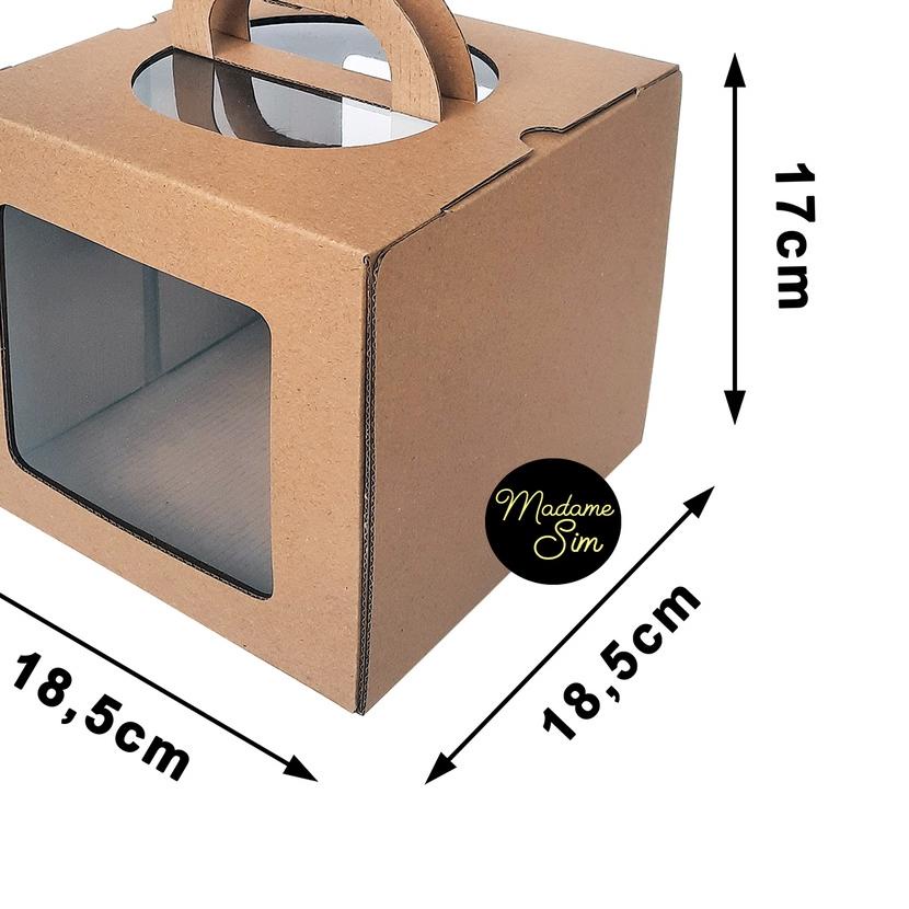 

✺ KOTAK KUE - CAKE BOX - DUS BOLU 18 x 18 x 17 CM - MS-T (ISI : 10 PCS) ➢