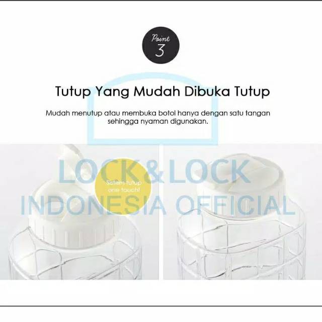 Botol Minum Lock n Lock Chess Water Bottle 1L HAP810 / 1.5L HAP812 botol Lock&amp;Lock murah