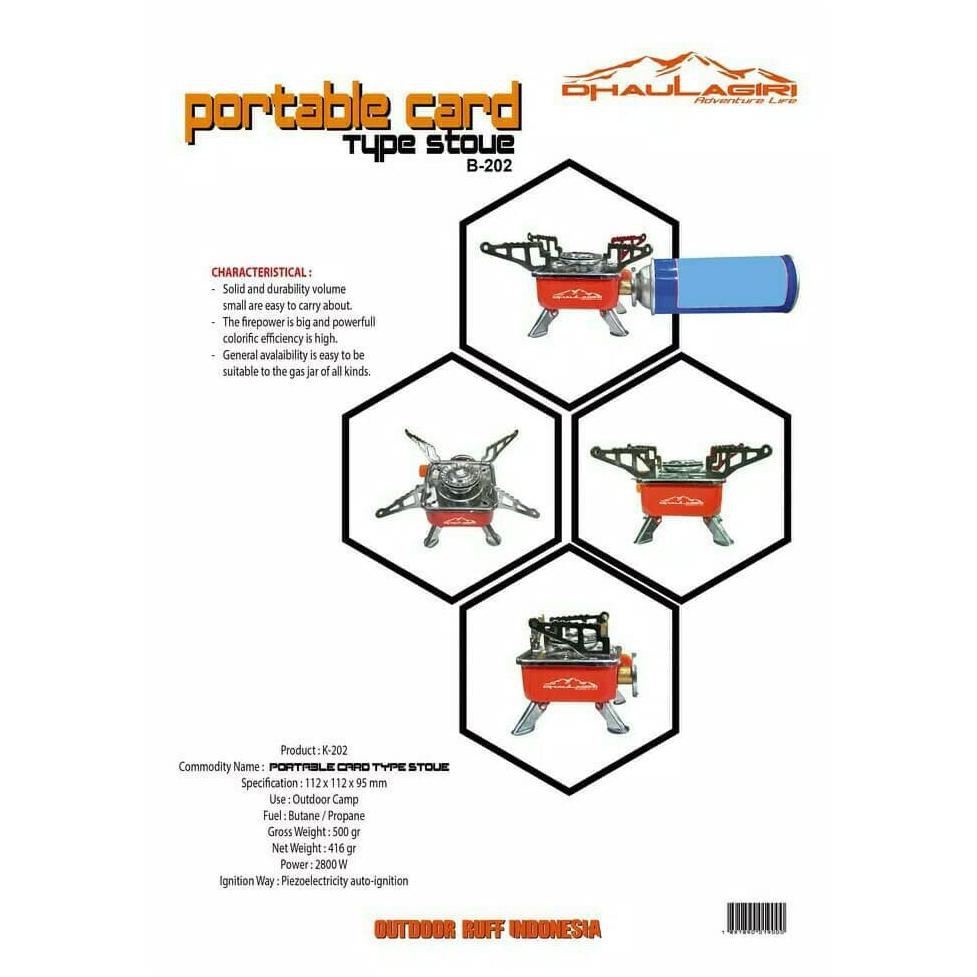 Kompor Kotak Camping Portable Stove B202 Dhaulagiri Not Rei Kris182Shop
