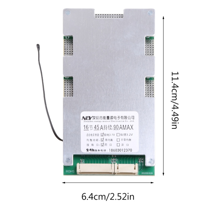 Btsg for Protection Board 16S 60V 45A Li-ion Cell Untuk Perlindungan BMS