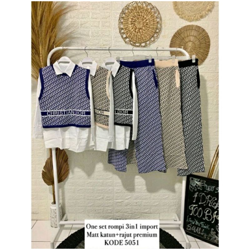 SETELAN RAJUT DIOR IMPORT/ONE SET IMPORT BKK