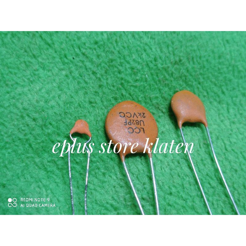 kapasitor keramik coklat 82pf 2kv capacitor npo high voltage hv 82 pf