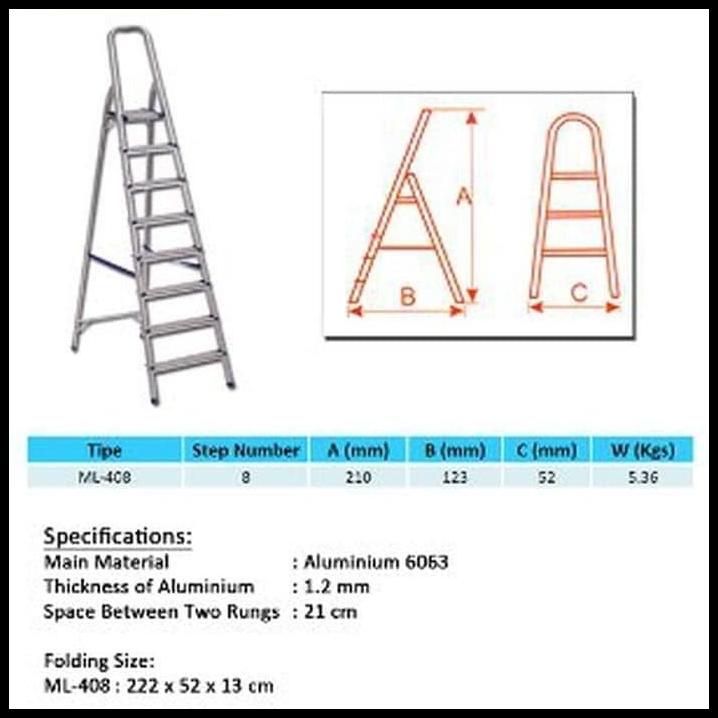 Tangga Alumunium Dalton Ml-408