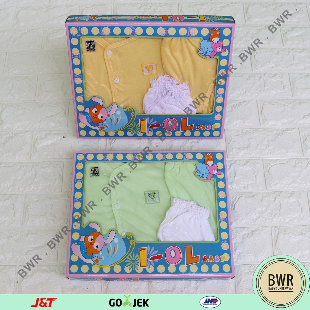 BABY SET I-OL | Gift Set Perlengkapan Bayi | Box i-ol Paket Kado Bayi Lahiran - Bwr