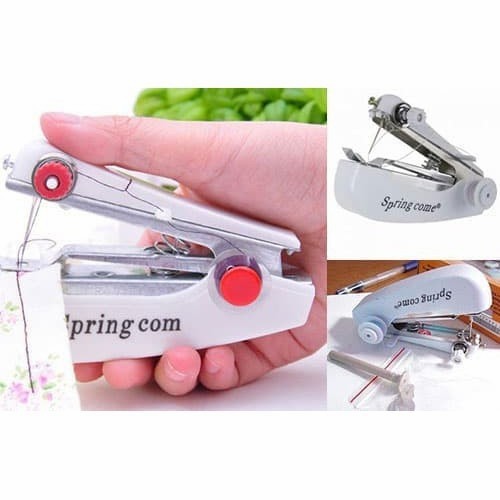 Mesin Jahit Portable Mini Spring Come / Mesin Jahit Tangan Springcome / Mesin Jahit Pakaian Model Staples Multifungsi / Mesin Jahit Manual / Spring Come Mini Sewing Kit Stapless