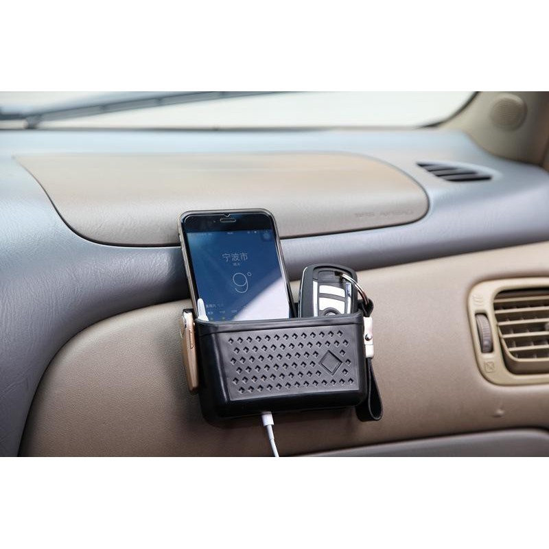 Car Organizer Storage Box Phone Holder Style Adhesive Suspension Multi Fungsi Doky