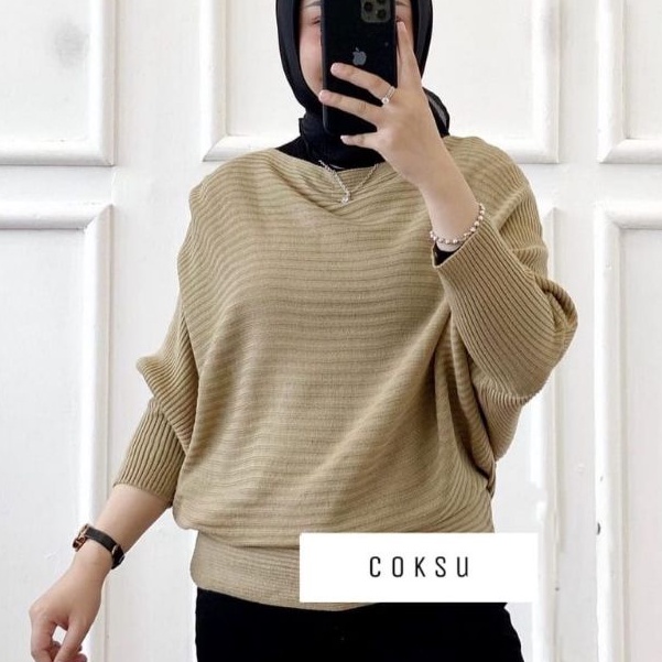 LASPERAL BETWING real pict/Baju rajut kalong jumbo virall/ Rajut berkualitas, Produk Original-Coksu