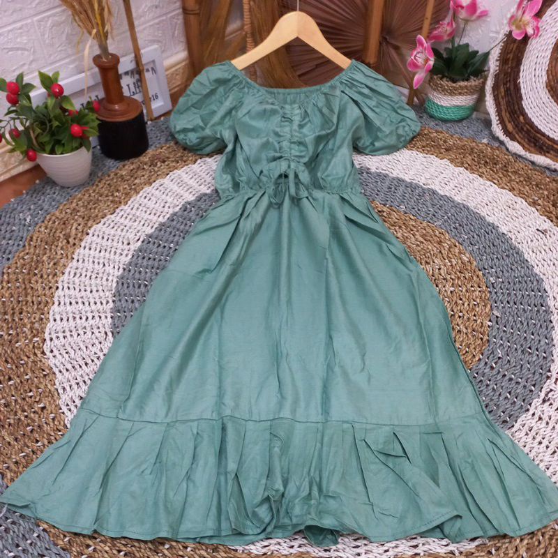 DASTER ELSA VIRAL | DRES CASANDRA BALI | DASTER KEKINIAN | DASTER RUFFLE BUSUI [Best Seller ]-Mint