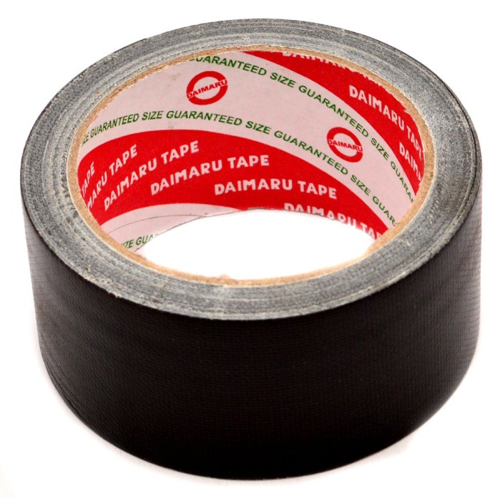 Lakban Hitam 2 Inch x 90 yard / Lakban Kain Hitam / Cloth Tape Hitam