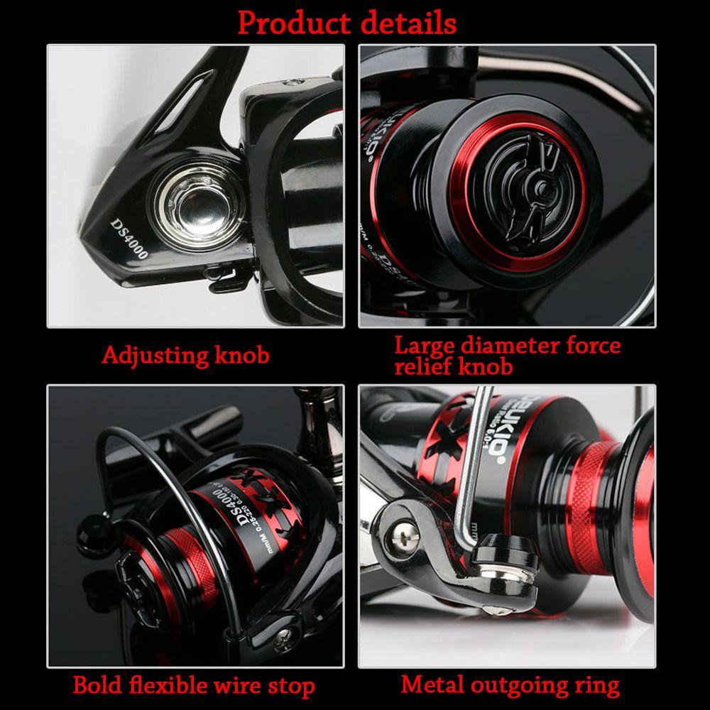 TOP Spinning Fishing Reel Outdoor Sport Metal Grip Alat Pancing Camping Roda Logam