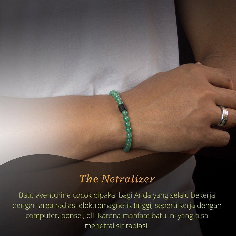 Gelang Tasbih Kesehatan Batu Akik Aventurine Anti Radiasi ASLI Alam Kalimantan 33 butir