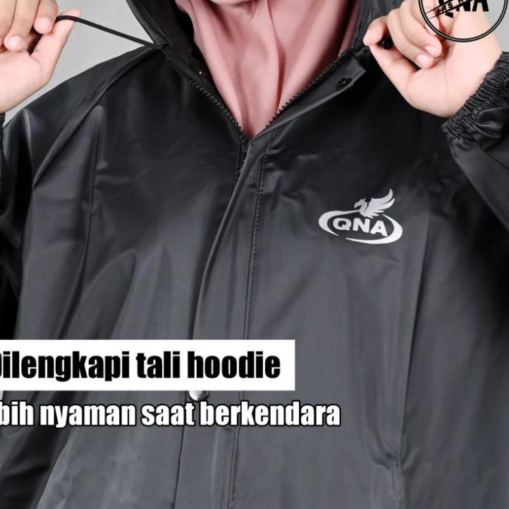 Stok terbatas.. RAINCOAT, JAS HUJAN QNA PREMIUM BAHAN TEBAL ANTI BOCOR GARANSI