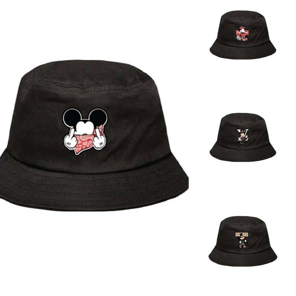 (PROMO KFT69) Topi bucket mickey minnie mouse supreme lv gucci ❇