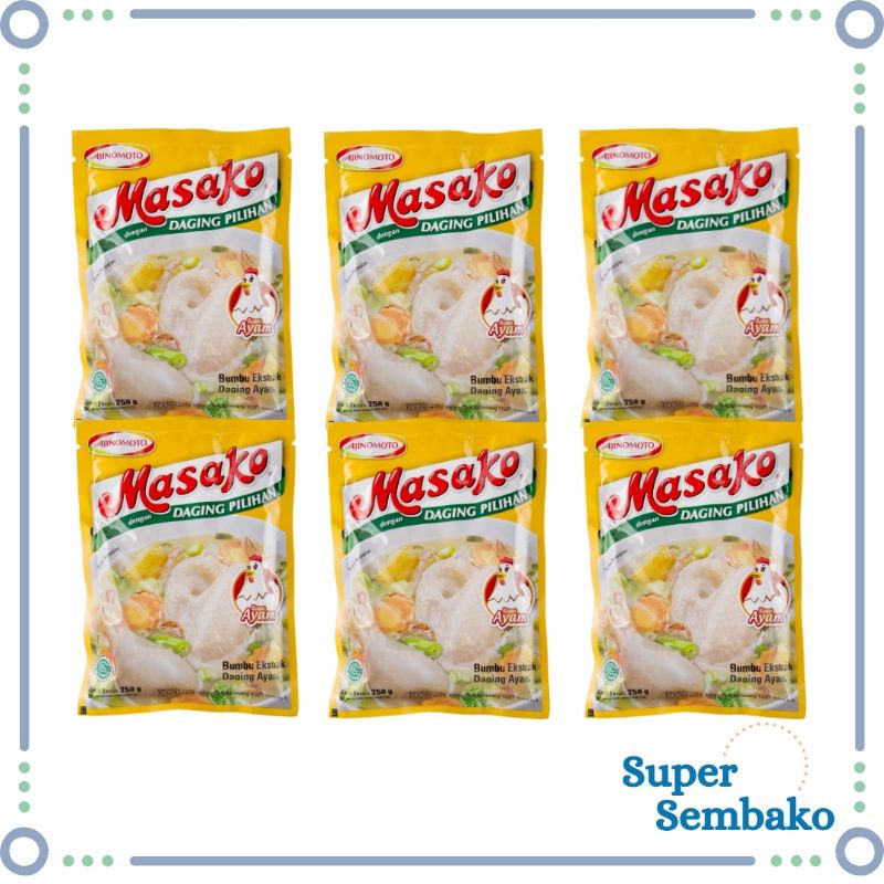 BUMBU PENYEDAP RASA KALDU AYAM MASAKO AJINOMOTO 9gr RENCENG ISI 12 PCS BUNGKUS