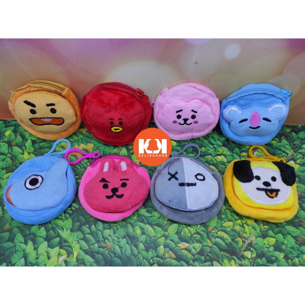 DOMPET KOIN BTS BT21 KECIL BAHAN KAIN / DOMPET BTS / DOMPET KOIN KARAKTER / DOMPET KOIN BTS21 / DOMPET KARAKTER KOIN / DOMPET KARAKTER BAHAN KAIN / DOMPET KOIN BTS BAHAN KAIN