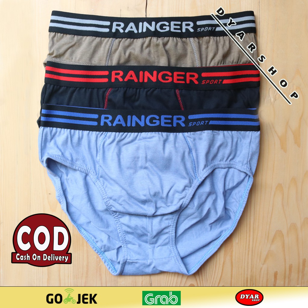 3 pc - CD / Celana dalam Pria karet tebal - CD Rainger RG 009 - TOKO KL