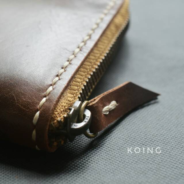 KOING DOMPET PRIA FULL KULIT ASLI ORIGINAL LIPAT RIT CUSTOM NAMA