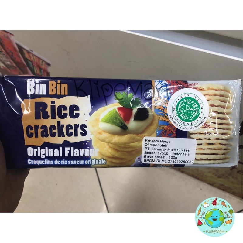 

bin bin rice crackers original sesame onion flavour